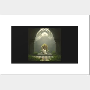 Empty Overgrown Throne Room Posters and Art